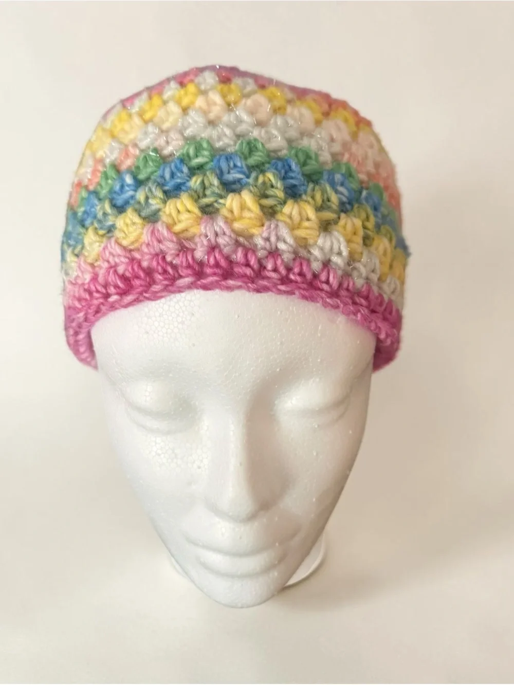 Handmade Multicolor Crochet Kids Beanie Hat